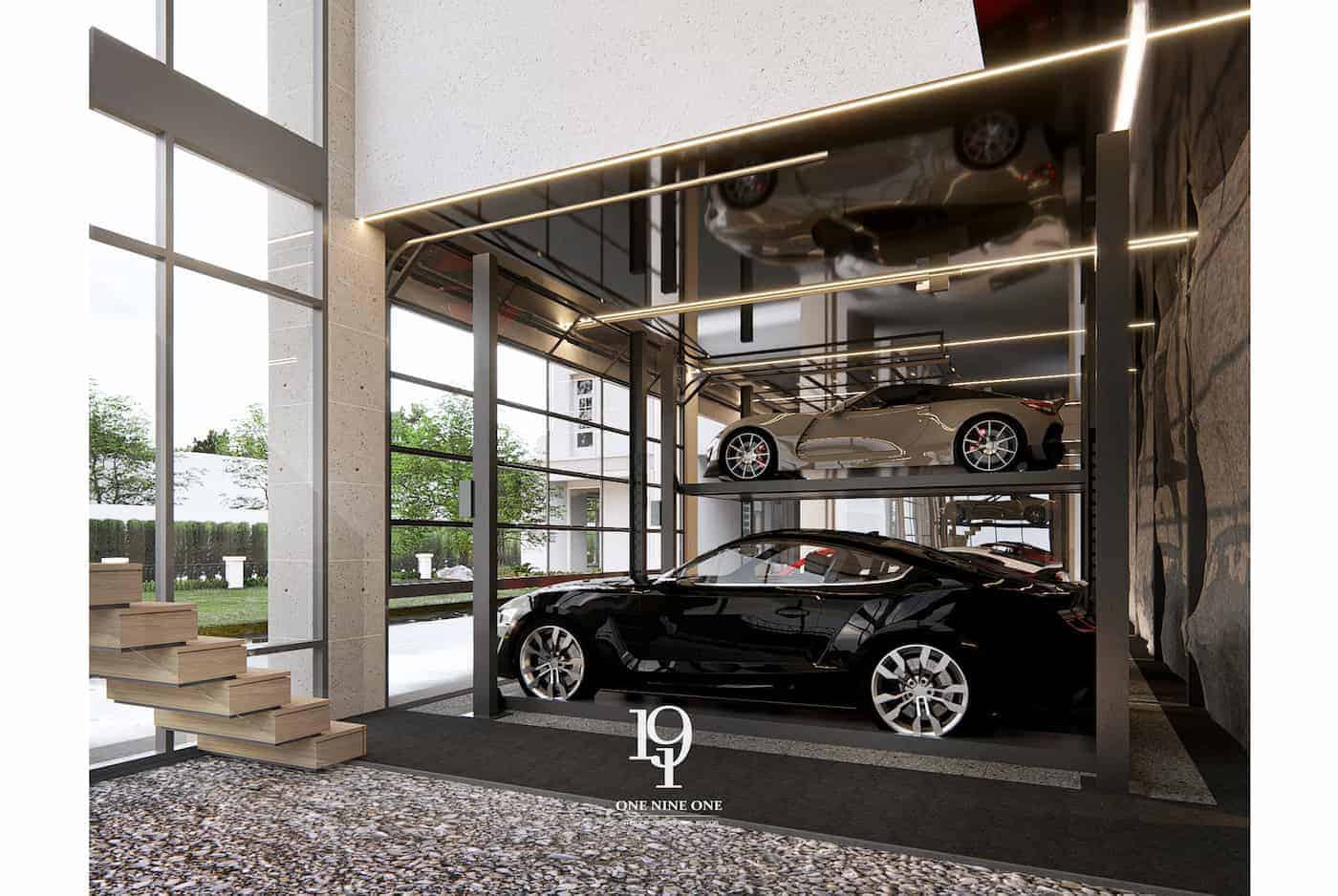 Unique ideas inspired by a car collector’s garage 