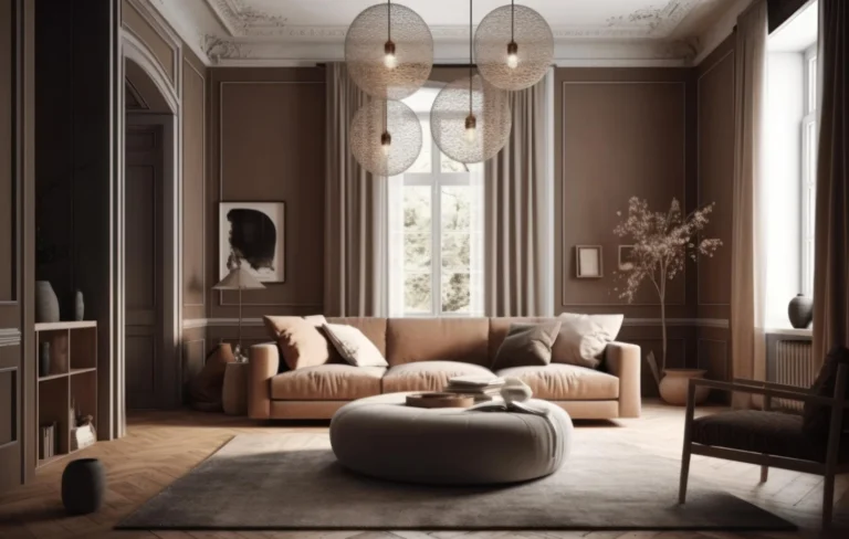 บริษัท one nine one interior design and decor รับออกแบบตกแต่งภายในบ้านสไตล์โมเดิร์น modern style สีน้ำตาล