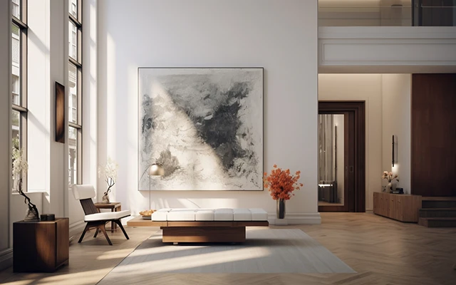 one nine one discreet luxury interior design ช่วยเลือกขนาดงานศิลปะ