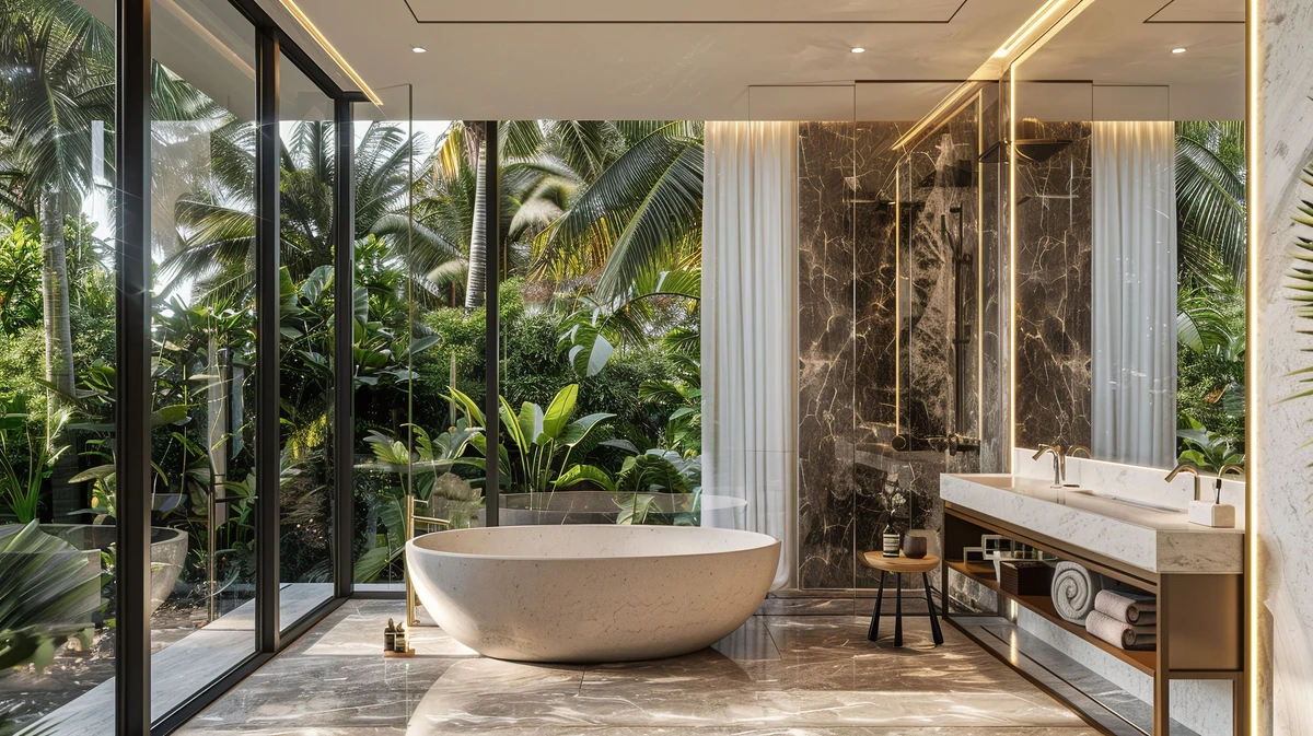 ออกแบบห้องน้ำสไตล์ biophilic design