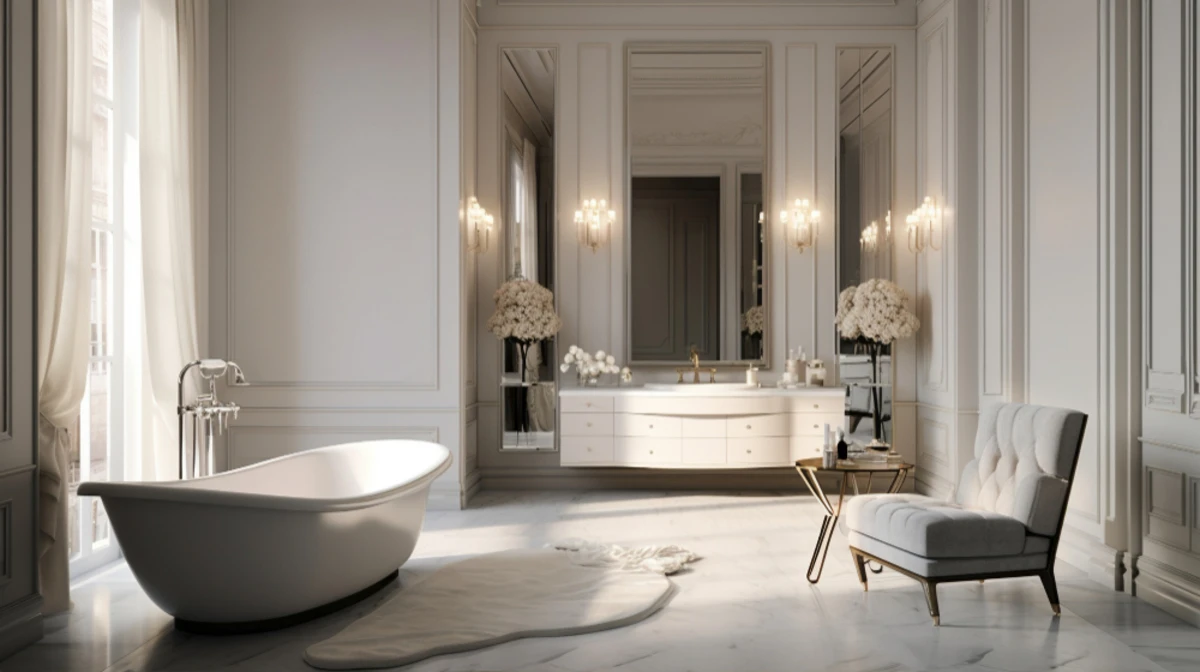ออกแบบห้องน้ำสไตล์ classic opulence