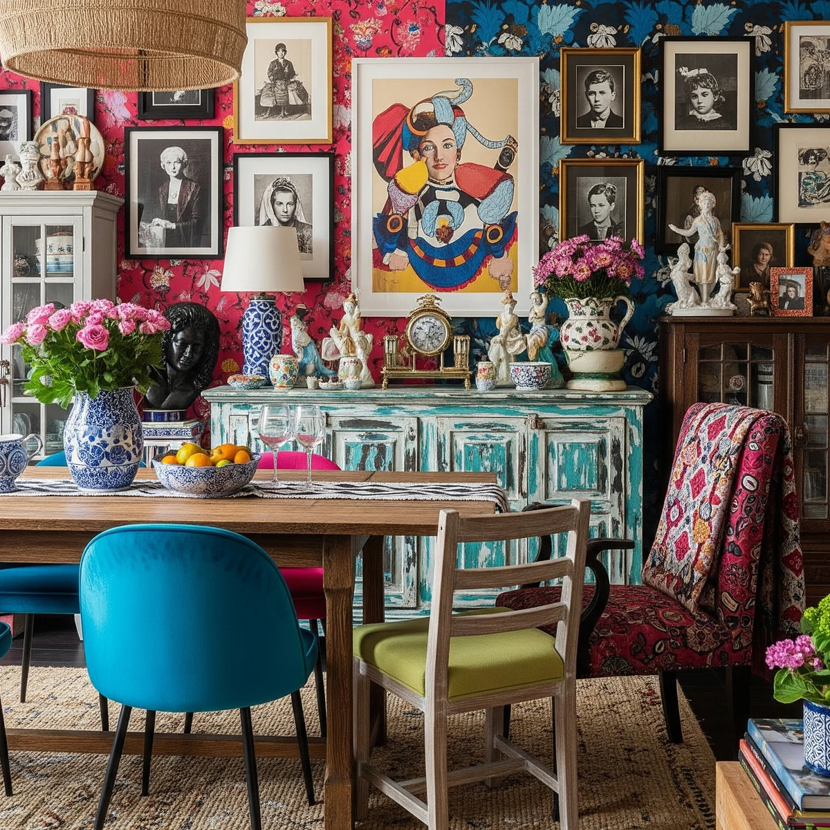 ออกแบบตกแต่งห้องกินข้าวสวย ๆ ในบ้านสไตล์ maximalist