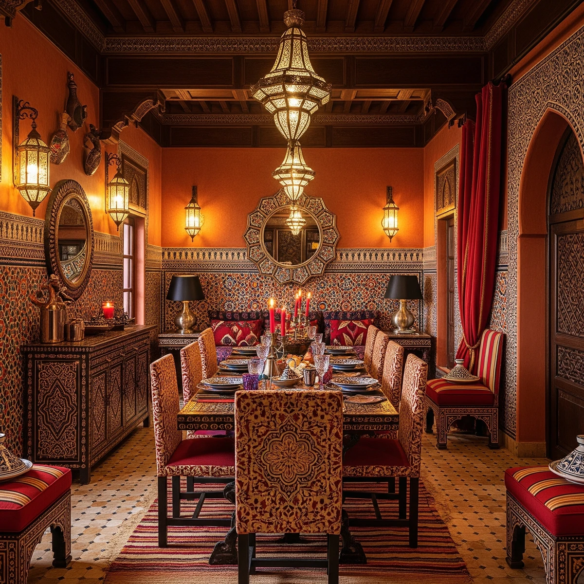 ออกแบบตกแต่งห้องกินข้าวสวย ๆ ในบ้านสไตล์ moroccan