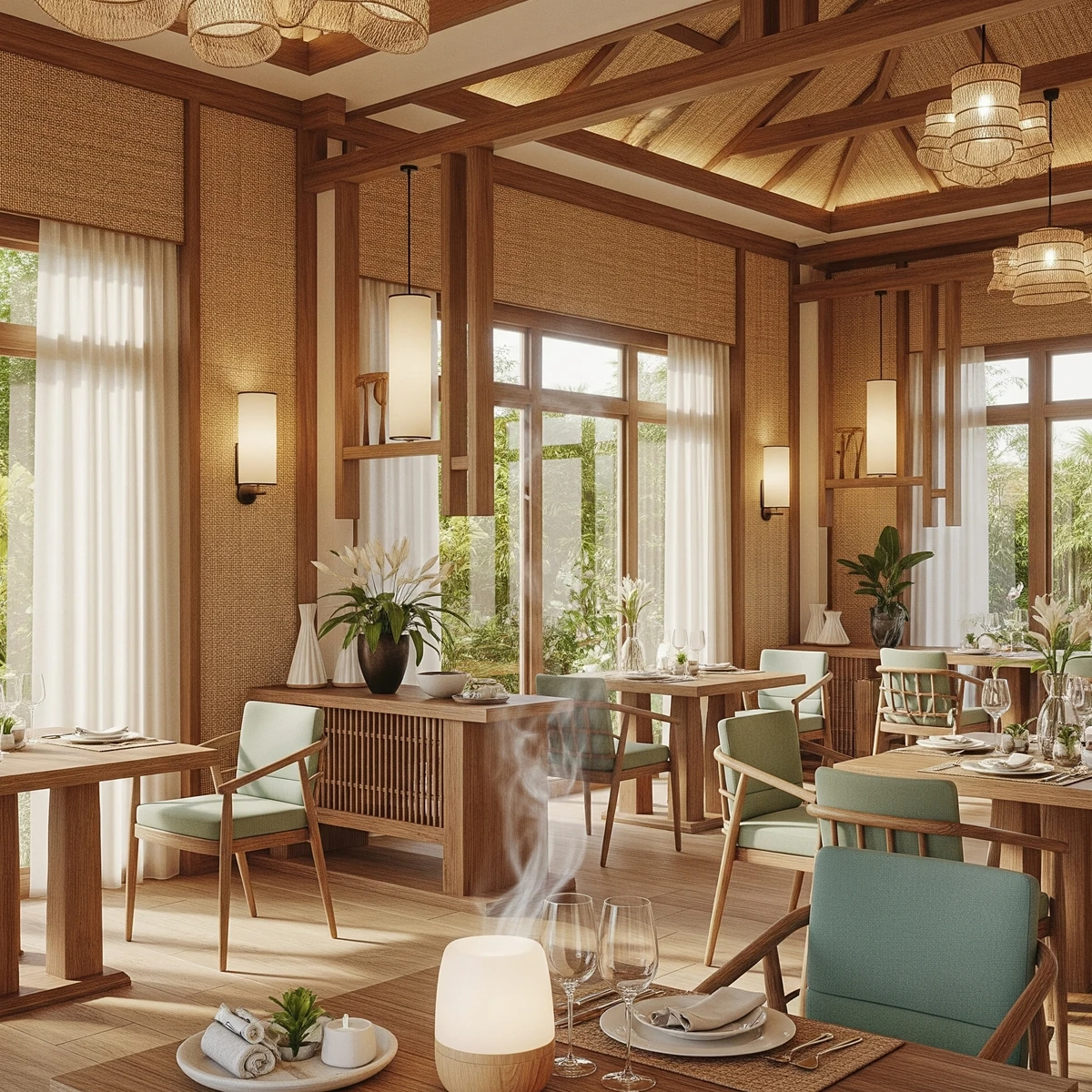 ออกแบบตกแต่งห้องกินข้าวสวย ๆ ในบ้านสไตล์ resort/spa like
