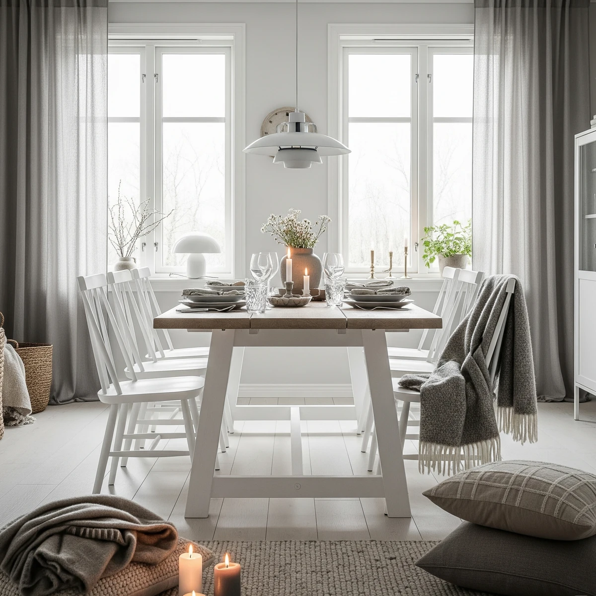 ออกแบบตกแต่งห้องกินข้าวในบ้านหรู ๆ สไตล์ scandinavian