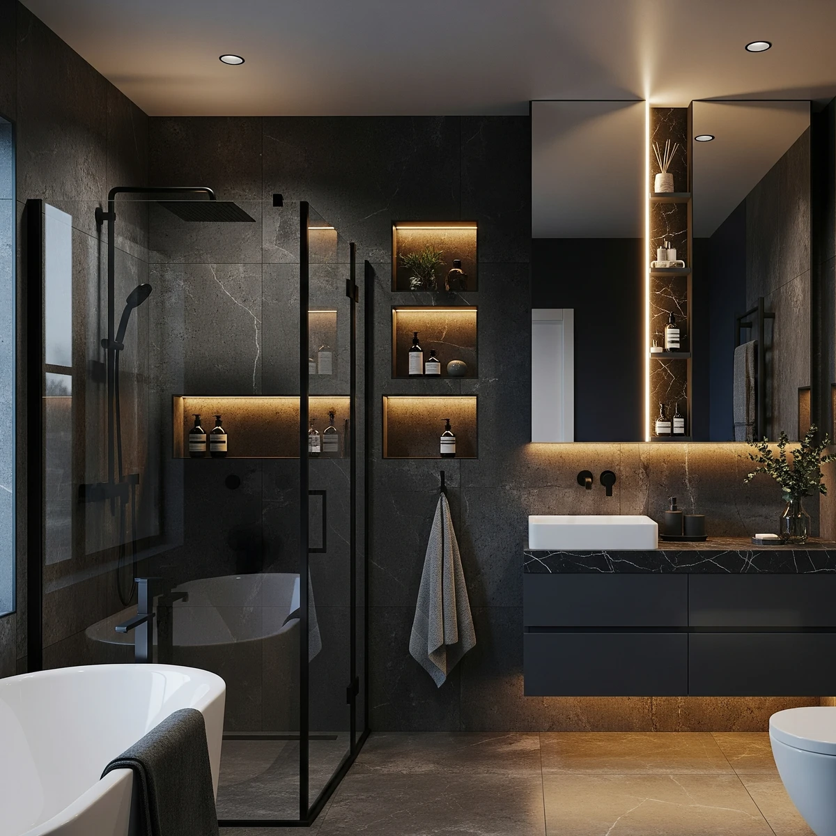 แบบห้องน้ำ heavy modern
