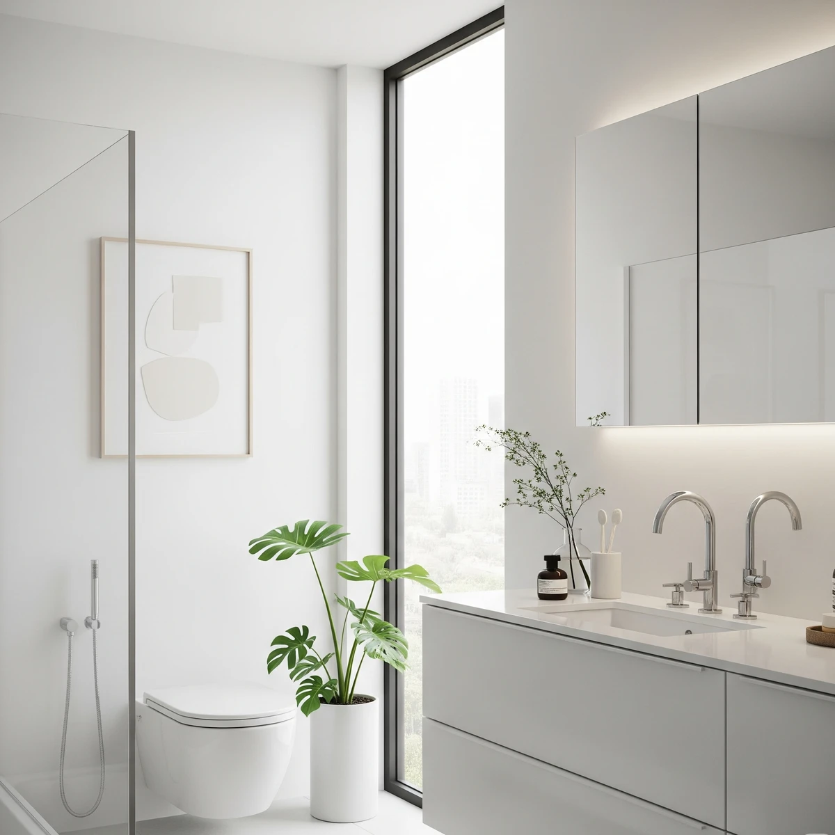 แบบห้องน้ำ light modern