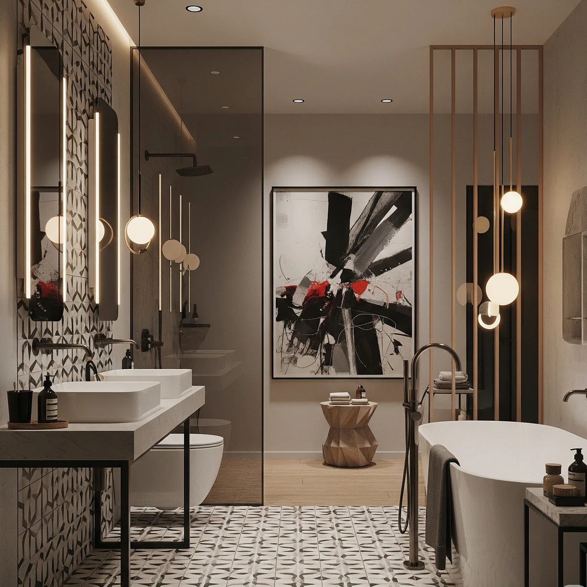 แบบห้องน้ำ modern contemporary