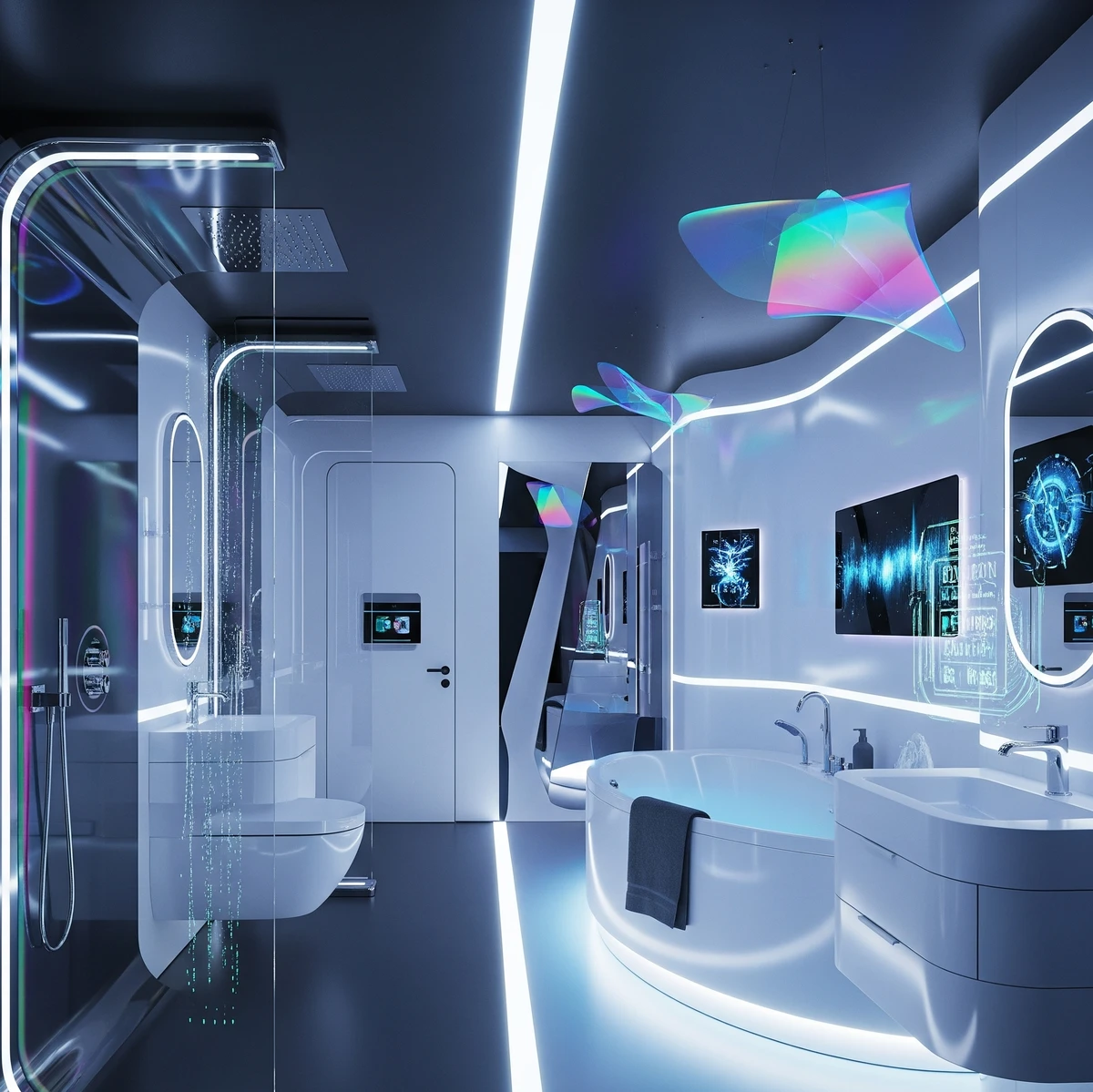 แบบห้องน้ำ modern futuristic