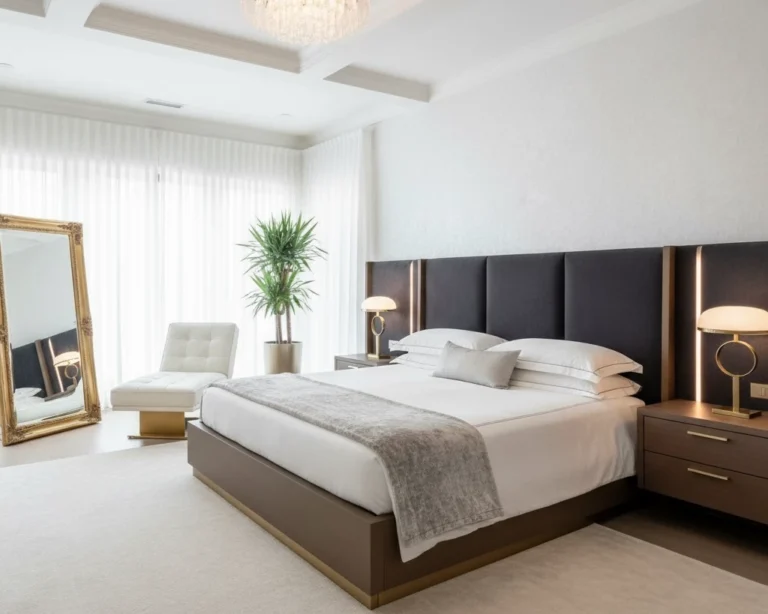 ห้องนอนสวย ๆ สไตล์โมเดิร์นที่ดูอบอุ่น น่านอน