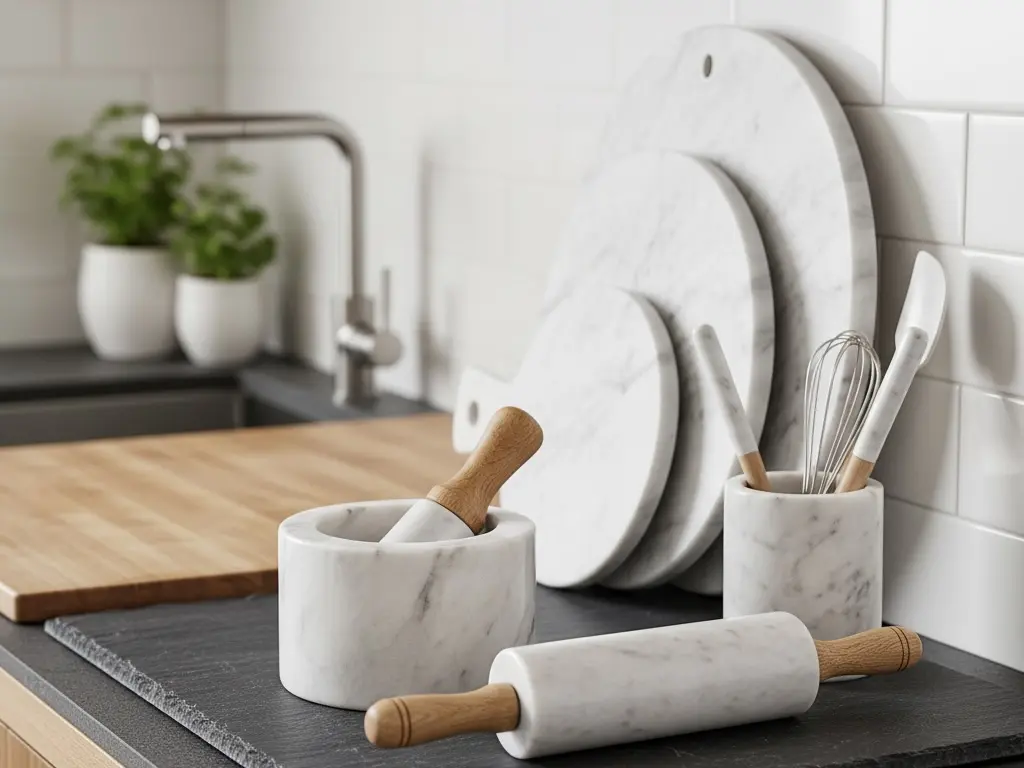 เครื่องครัวหินอ่อนเป็นของขวัญขึ้นบ้านใหม่ที่หรูหรา