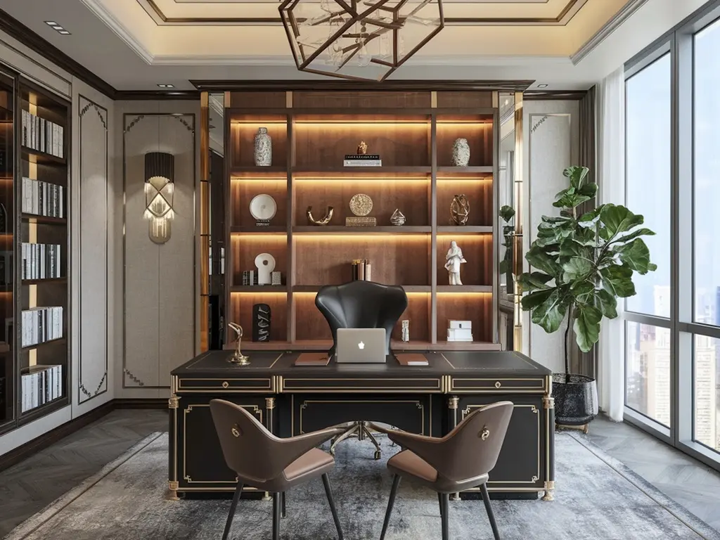 วางตำแหน่งโต๊ะทำงานตามฮวงจุ้ย บริเวณกลางห้อง