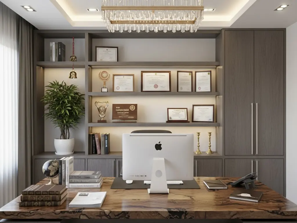 เทคนิคจัดวางของมงคลบนโต๊ะทำงาน