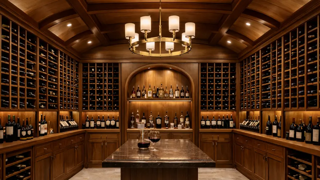 ห้องเก็บไวน์สไตล์ classic wood cellar แบบดั้งเดิม