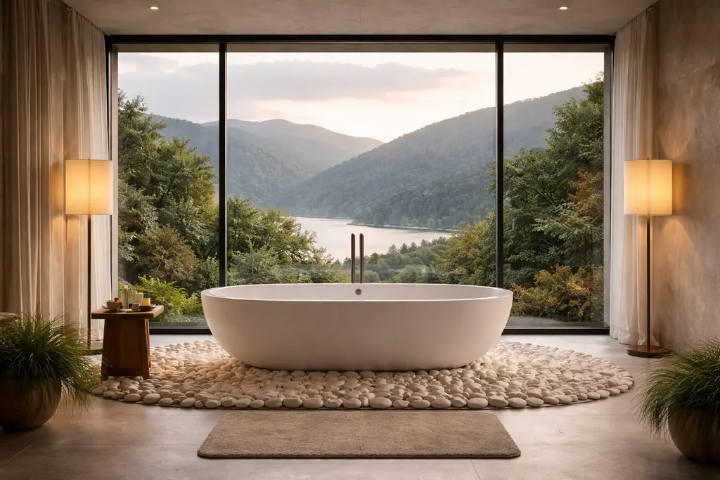ออกแบบ home spa แบบอ่างอาบน้ำแบบลอยตัว