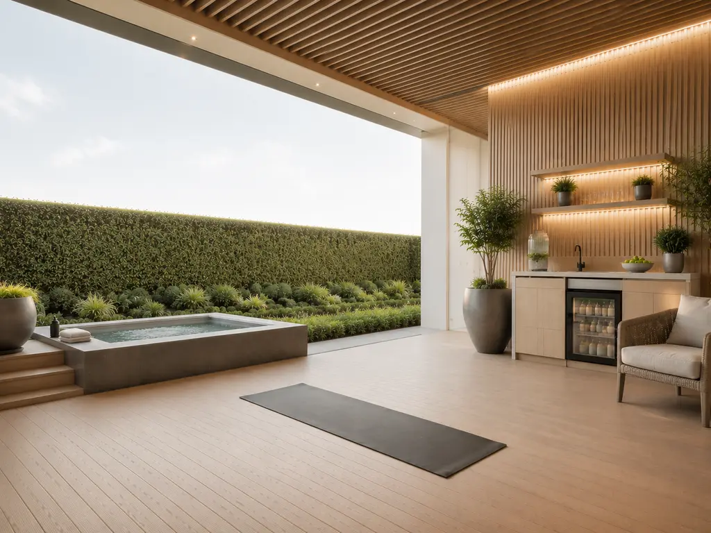 มุมออกกำลังกาย zone 2 เบา ๆ แบบ recovery terrace design