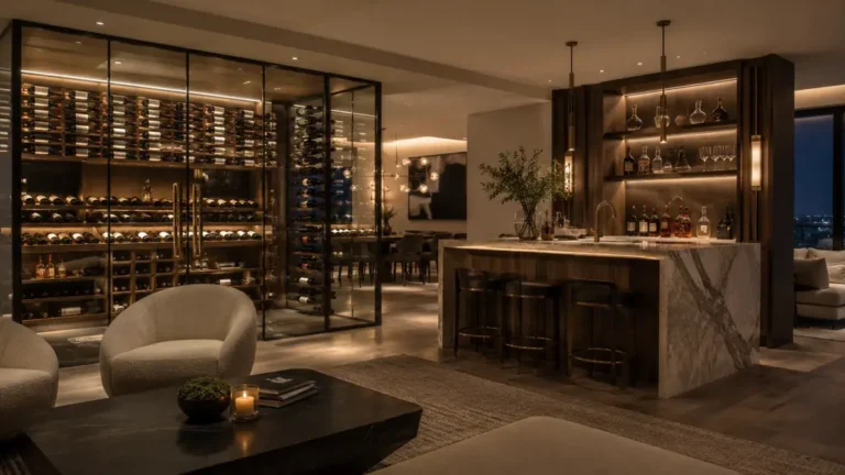 wine room และ private bar ในบ้าน luxury